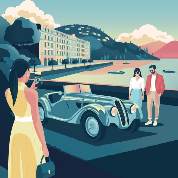 Chrom, Champagner, Comer See